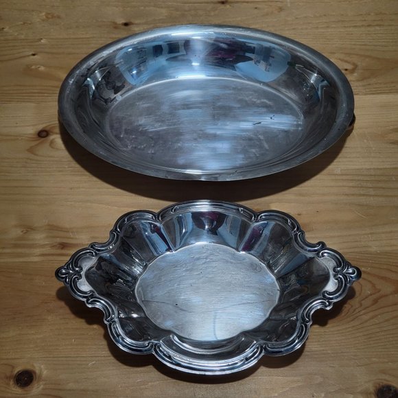 Metal Silver Plate Serving Dish Candy Nut Bowl - Picture 3 of 11